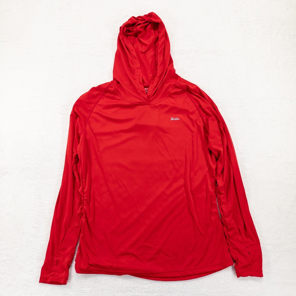 Willit Womens Sun Protection Hoodie Size M Red UPF 50+ Performance Shirt New